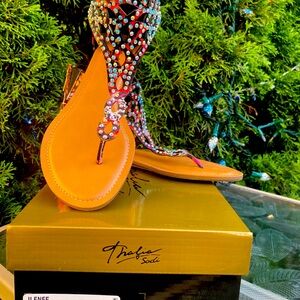 ago
NEW THALIA SODI Ilene Glitzy Thong Flat Sandals Blush Pink Women's